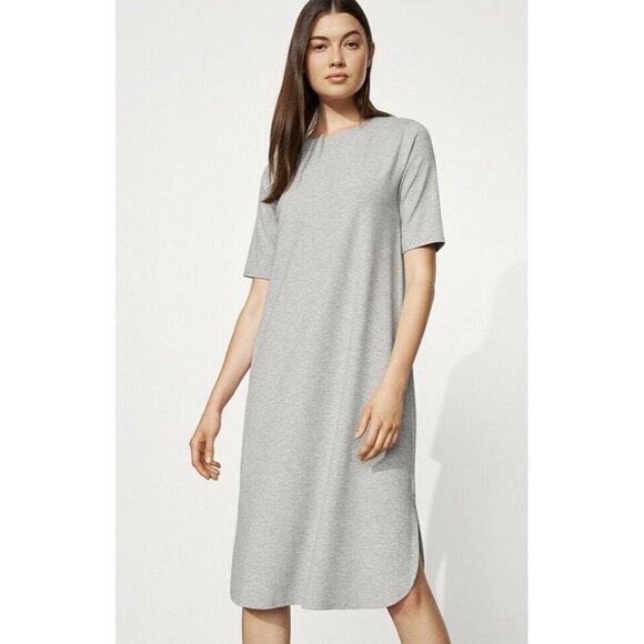 Eileen Fisher TENCEL RIB CREW NECK DRESS Size M - Picture 1 of 4